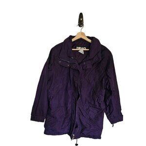 Head Ski Parka womans Size Large Purple Hooded double zip
